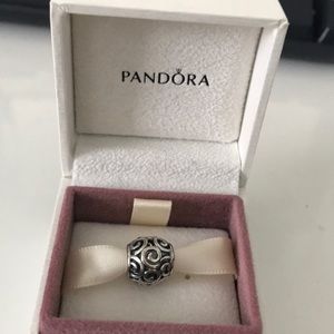 Pandora Authentic Ocean Breeze Retired Sterling Silver Openworks Bead 790896
